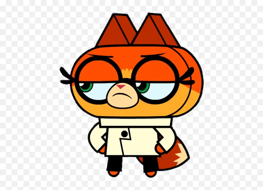 Unikitty Dr Fox Annoyed Transparent Png - Stickpng Cartoon Network Unikitty Dr Fox,Angry Eyes Png