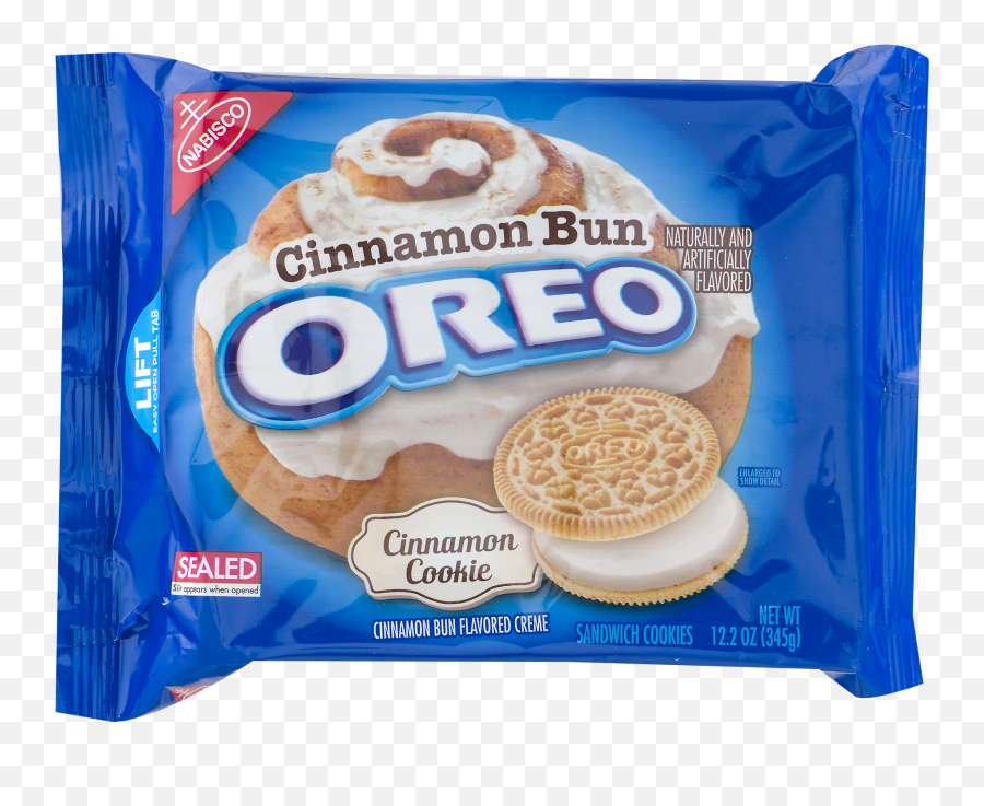 Nabisco Oreo Cinnamon Bun Sandwich Cookies 122 Oz Png Transparent