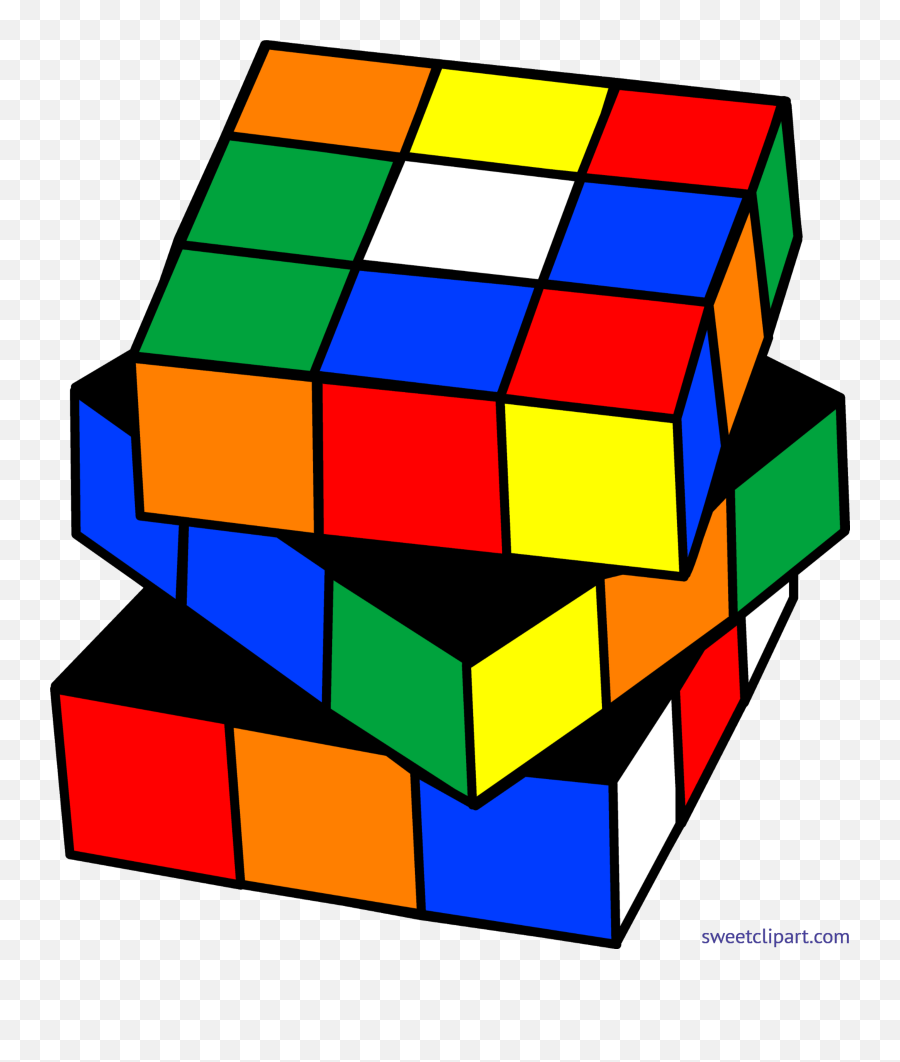 Cube Clipart Rubics Transparent Free - Rubix Cube Clip Art Png,Cube Transparent Background