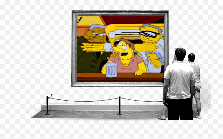 Simpsons Smear In A Gallery - Simpsons Smear Frames Clipart Simpsons Smear Frames Png,Paint Smear Png