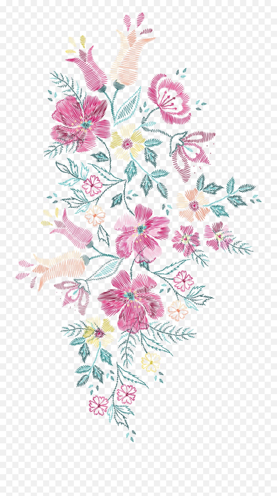Pin - Flower Pattern Embroidery Designs Png,Flower Bushes Png