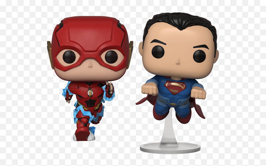 Justice League U2013 The Flash And Superman Nycc 2018 Exclusive Pop Vinyl Figure 2 - Pack Funko Pop Superman Png,Justice League Png
