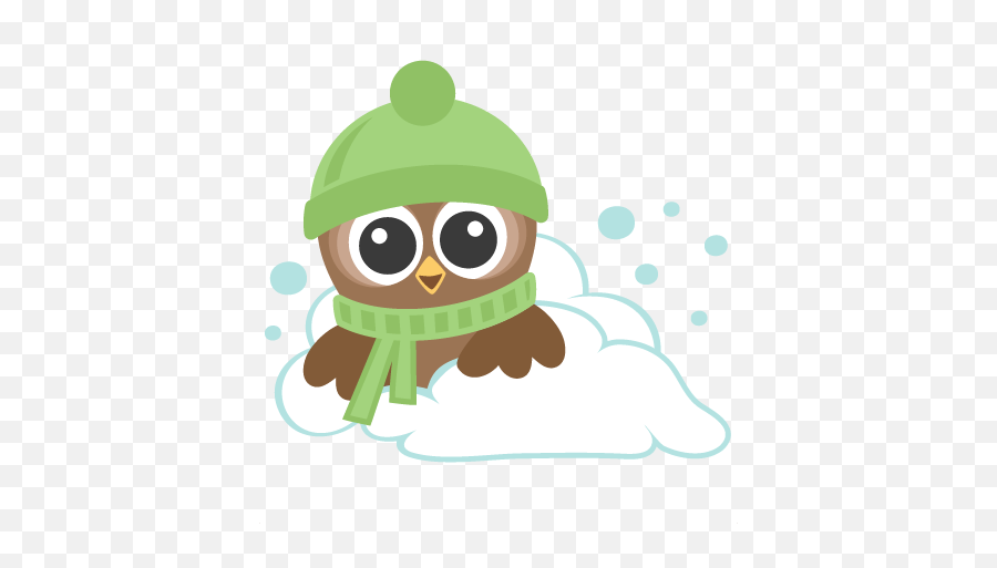Cute Winter Clipart Png Image - Cute Winter Owl Clipart,Snow Clipart Png