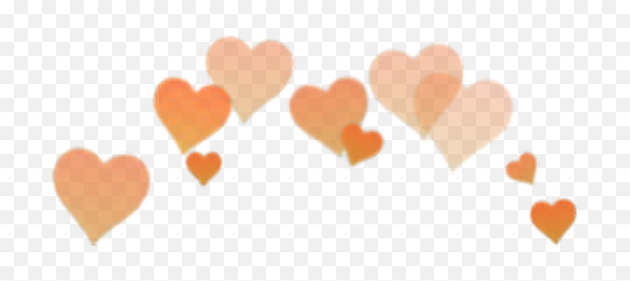Arancione Orange Heart Overlay Png Edit - Heart In Head Filter,Blur Overlay Png