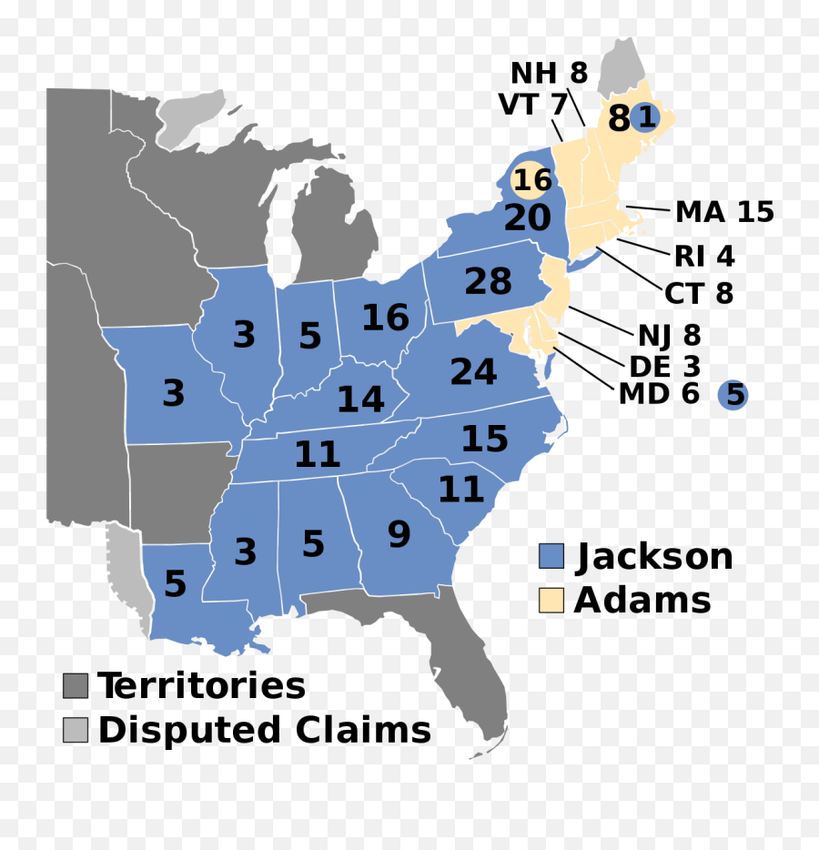 United States Presidential Election - 10 States Added In 1820 Png,Andrew Jackson Png