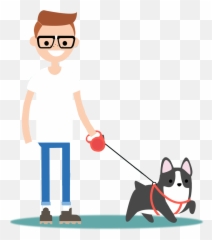 Walking Dog Cartoon Png - Walking Dog Clipart Png,Dog Cartoon Png