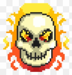 Cute Skull Pixel Art - Transparent Png