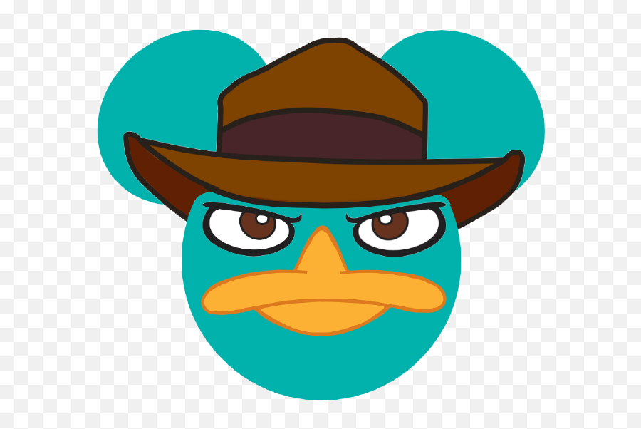 Mickey Face Png - Perry The Platypus Clipart Phineas And Roblox Perry Face,Phineas And Ferb Logo
