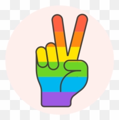 Flag Hand Lgbtq Peace Free Icon Of Lgbt Illustrations - Lgbt Peace Png
