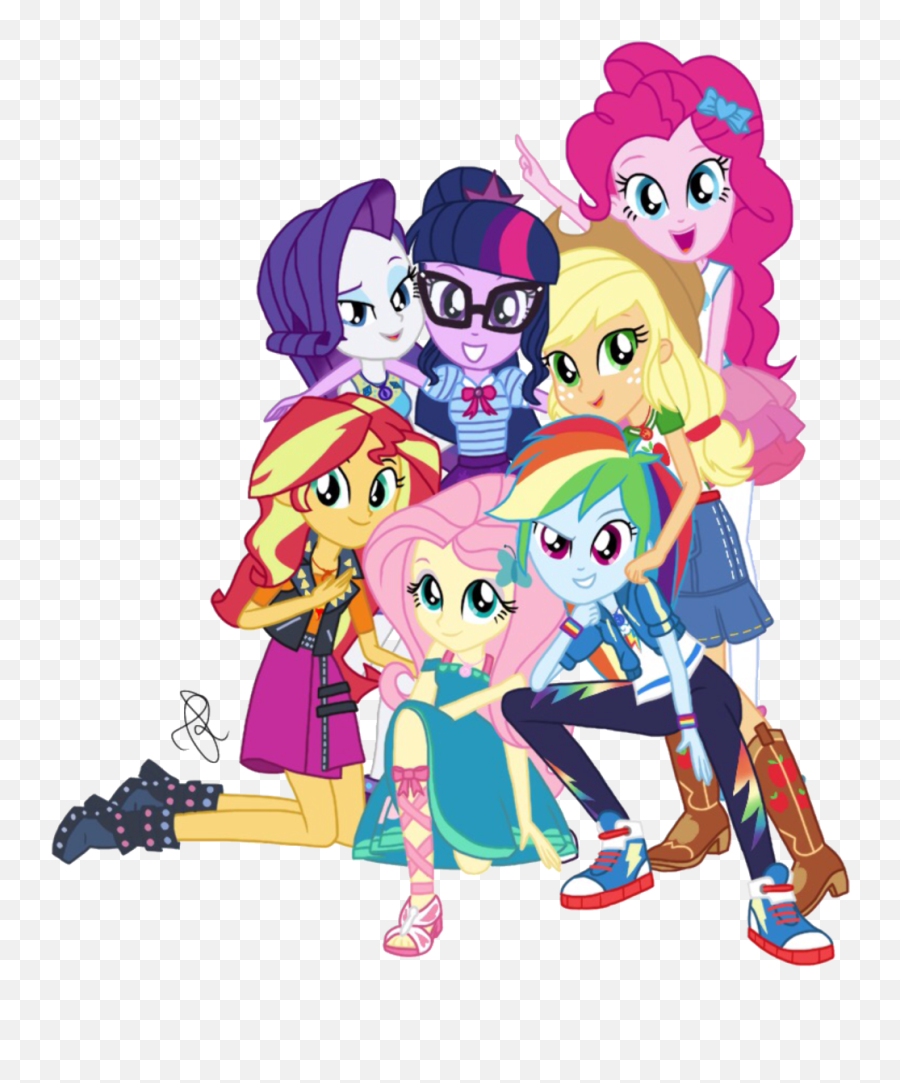 Download Free Png Mlp Eg Mane 7 New Look By Ilaria122 - My Little Pony Equestria Girls Mane 7,Mlp Png