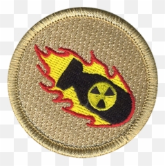 Flaming Nuke Patrol Patch - Emblem Png,Nuke Png
