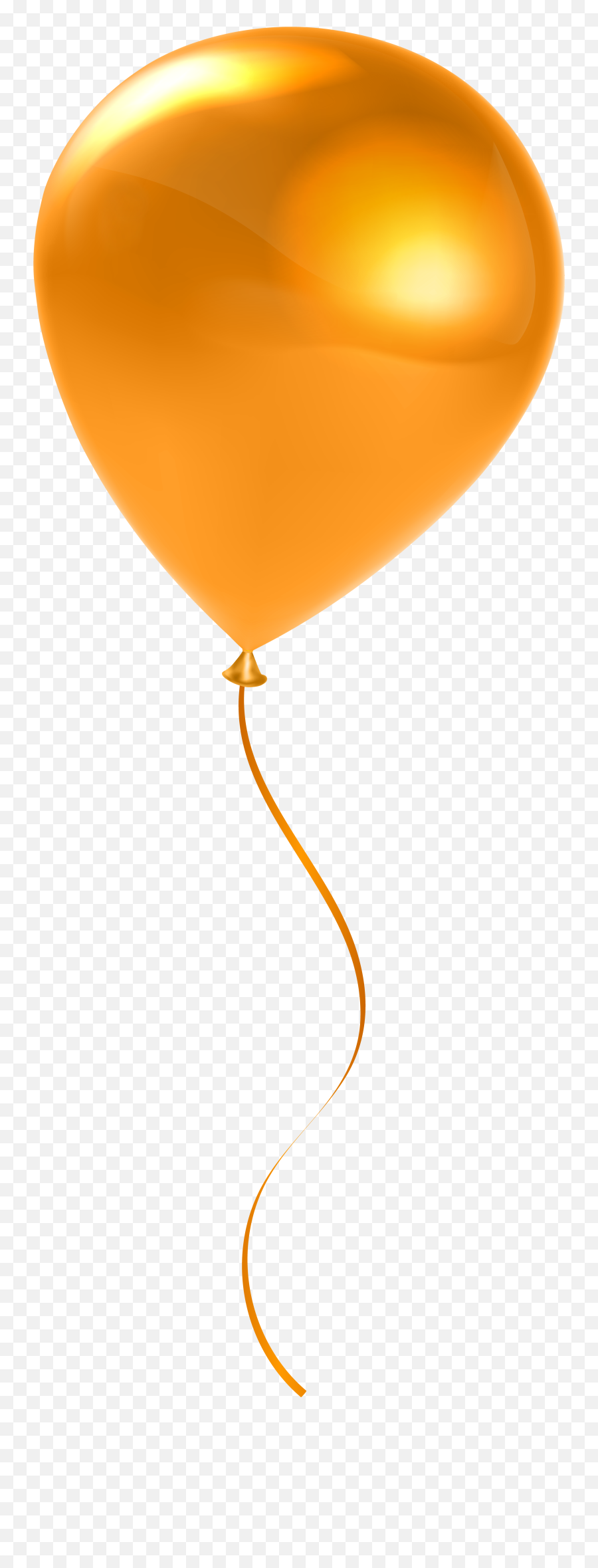 Single Balloon Clipart Free Download - Orange Balloon Png,Balloons Clipart Transparent