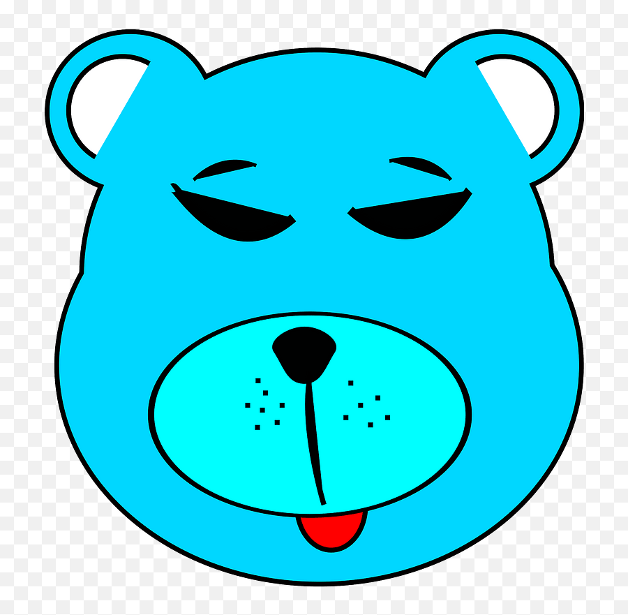 Blue Cartoon Bear Face Clipart Free Download Transparent - Cartoon Blue Bear Face Png,Cartoon Bear Png