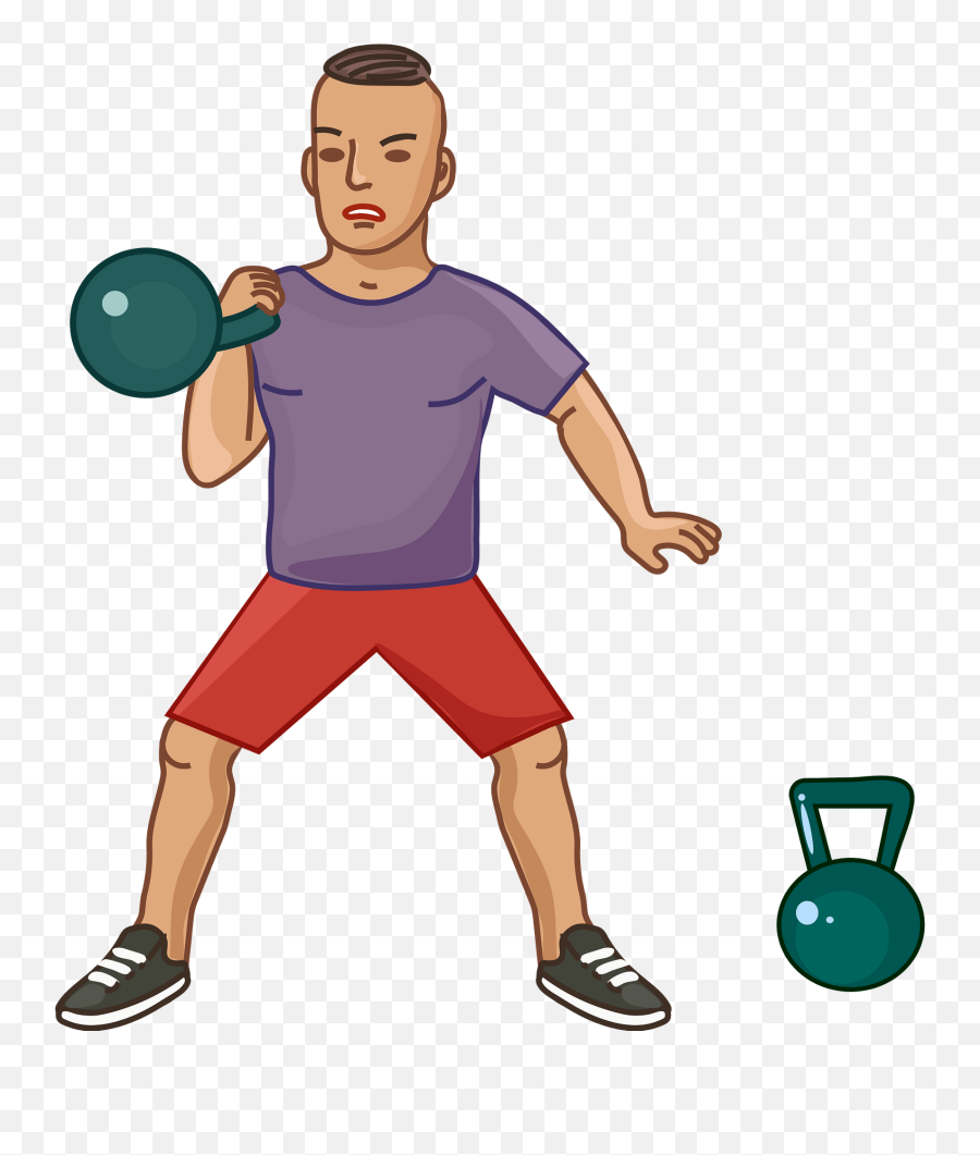 Athlete With Kettlebell Clipart - For Running Png,Athlete Png
