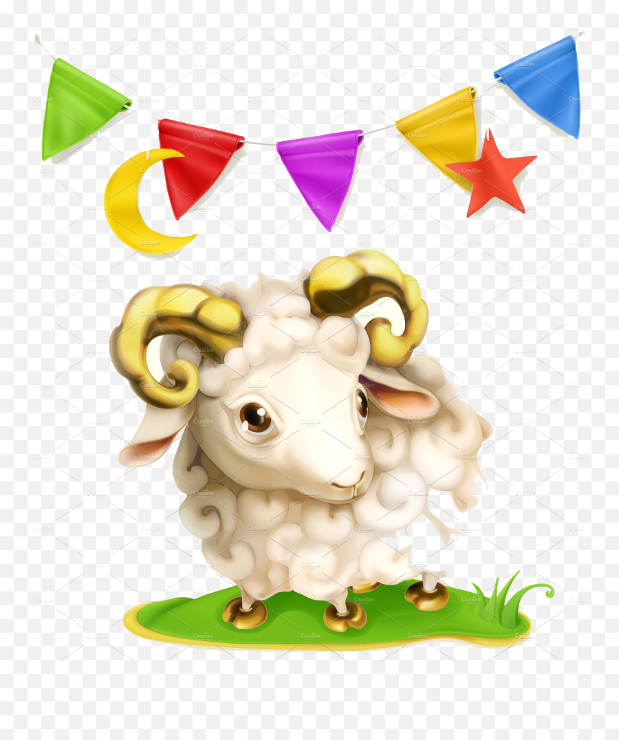 Download Eid Al - Adha Eid Mubarak Goat Png Image With No Creative Eid Al Adha Png,Goat Horns Png