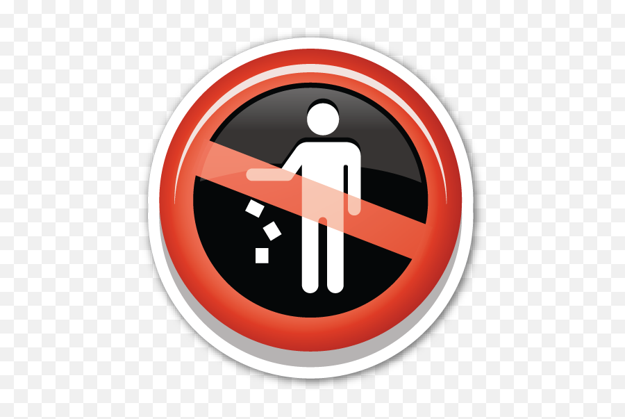 Do Not Litter Symbol - No Littering Sign Emoji Full Size No Phone Emoji Png,Do Not Symbol Transparent