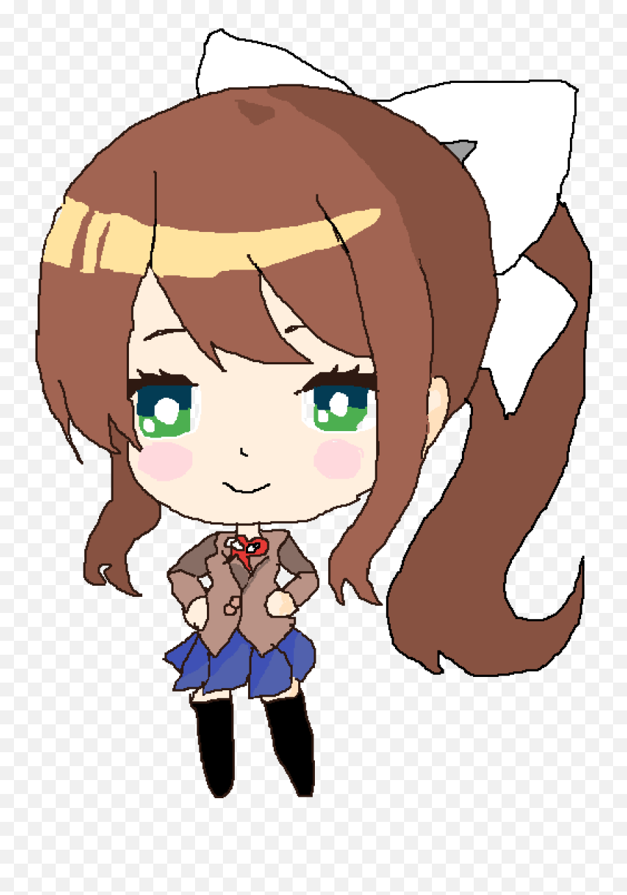 Doki Literature Club Monika - Monika Ddlc Yandere Simulator Png,Monika Transparent