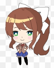 Doki Literature Club Monika - Monika Ddlc Yandere Simulator Png,Monika Transparent
