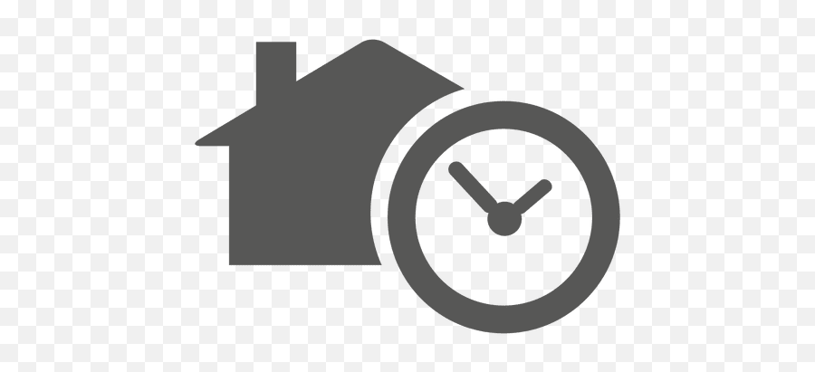 House With Timer Icon - Transparent Png U0026 Svg Vector File Flat Transparent Background Time Icon Png,House Transparent Background