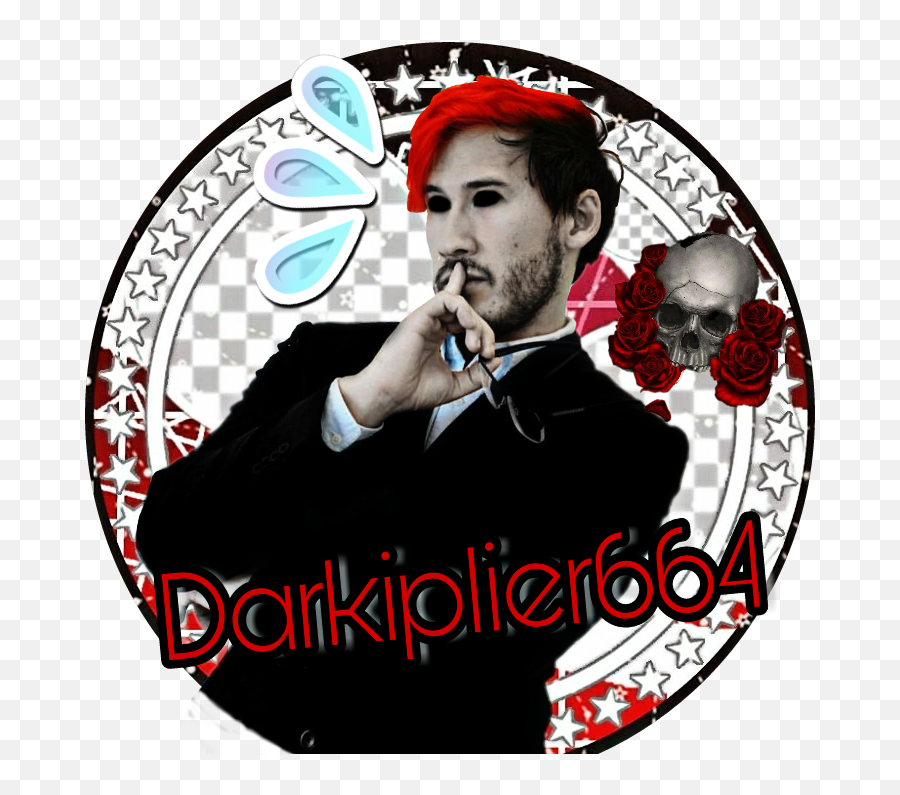 Darkiplier Dark Rose Icon Sticker - Suit Separate Png,Darkiplier Icon