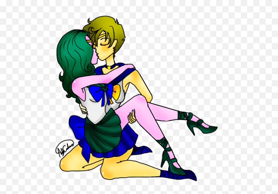 Sailor Neptune Png - Sailor Uranus X Neptune Cartoon Sailor Uranus,Sailor Neptune Icon