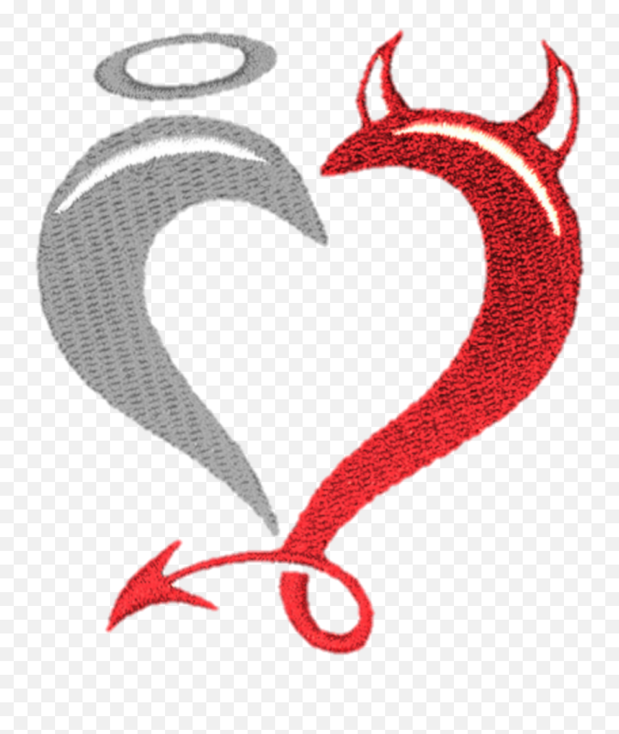 Angel Devil Good Bad Happy Sad Halo Horns Together - Angel Devil Heart Tattoo Png,Demon Tumblr Icon