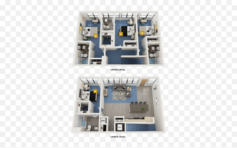 Floor Plans Of Our Fiu Student Housing - One Fiu Floor Plan Png,Icon Brickell Floor Plans