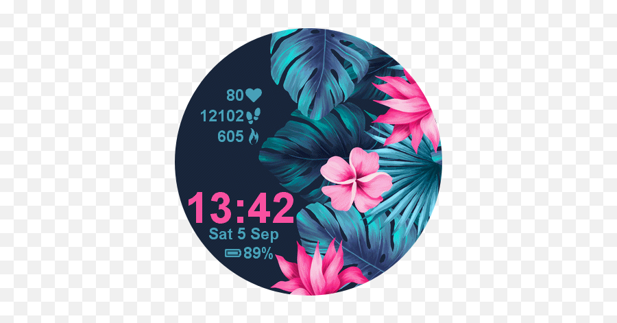Connect Iq Store Free Watch Faces And Apps Garmin - Garmin Floral Watch Face Png,Blue Flower Icon