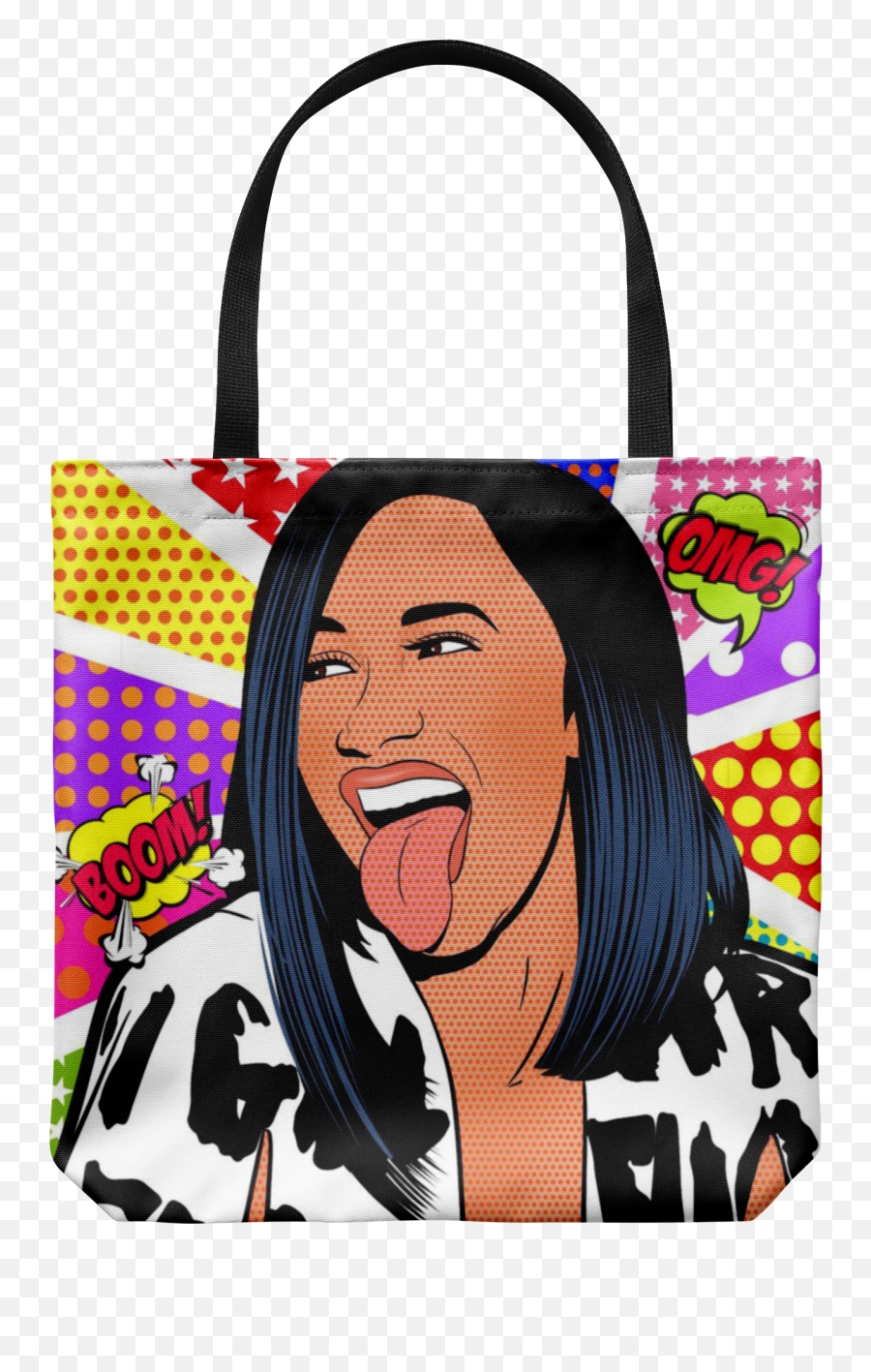 Cardi B Party I Pity The Fool Mosiac Tote - Tote Bag Png,Cardi B Png