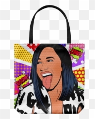 Cardi B Party I Pity The Fool Mosiac Tote - Tote Bag Png,Cardi B Png