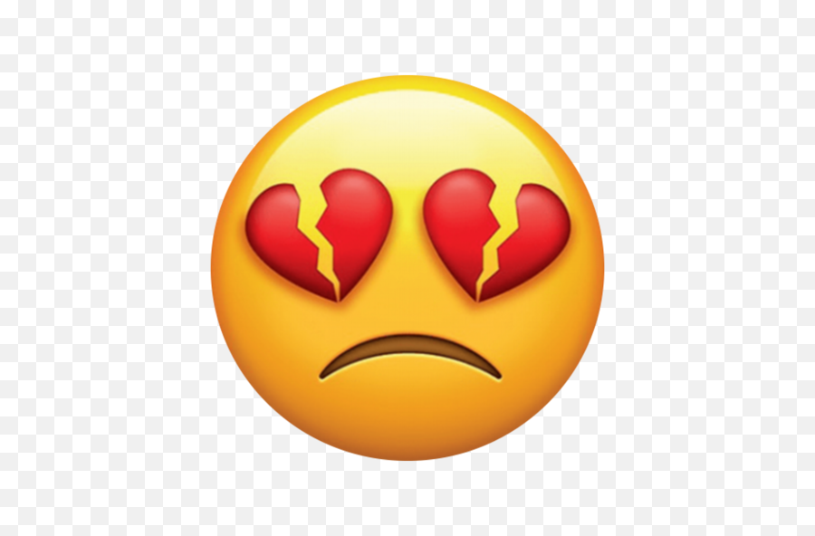 Png Broken - Broken Heart Eyes Emoji,Heart Eyes Emoji Transparent