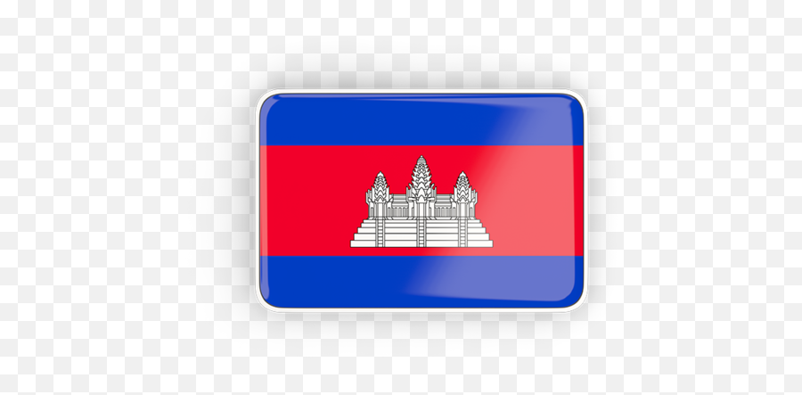 Rectangular Icon With Frame Illustration Of Flag Cambodia - Language Png,Khmer Icon