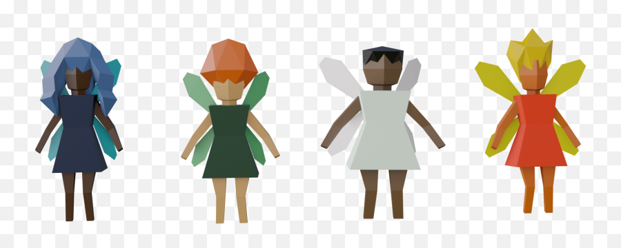 Low Poly Elemental Fairies Rblender - Fictional Character Png,Icon Elemental Helmet