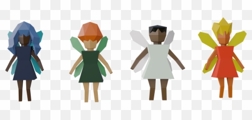 Low Poly Elemental Fairies Rblender - Fictional Character png