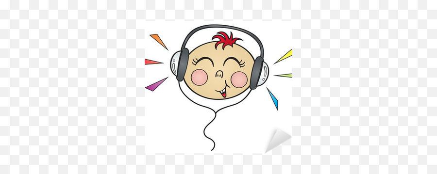 Happy Face Listening The Sound - We Live To Change Music Png,Cartoon Headphones Png