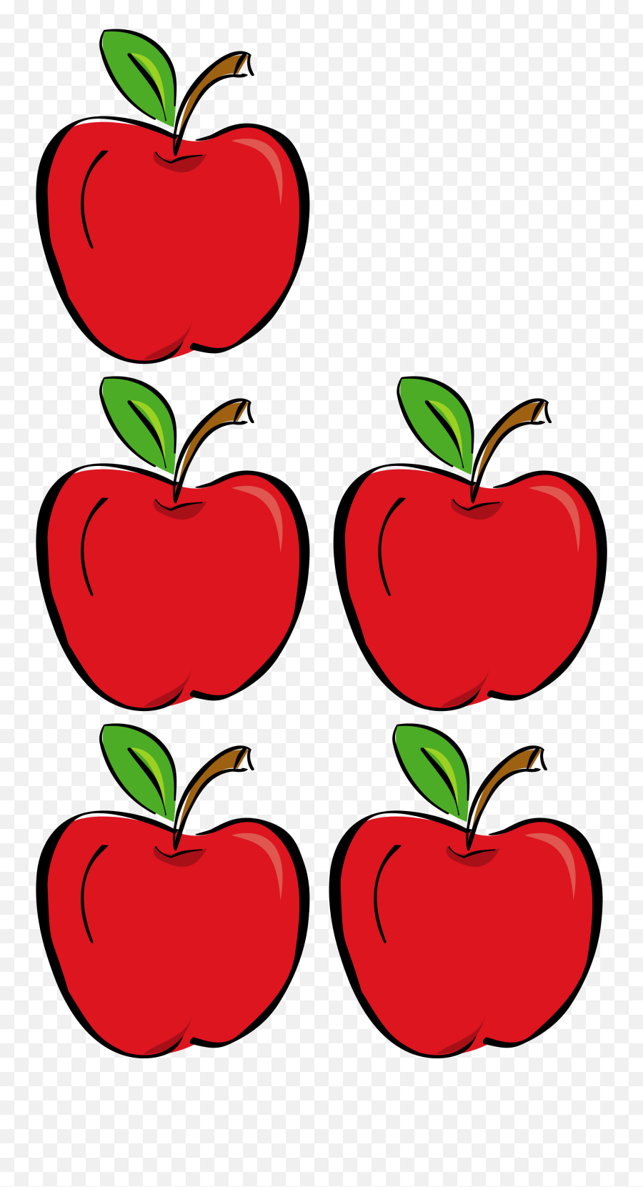 Free Photo Five Apples - Apples Diet Five Free Download Conjuntos De 5  Elementos Png,Apple Clipart Transparent Background - free transparent png  images 