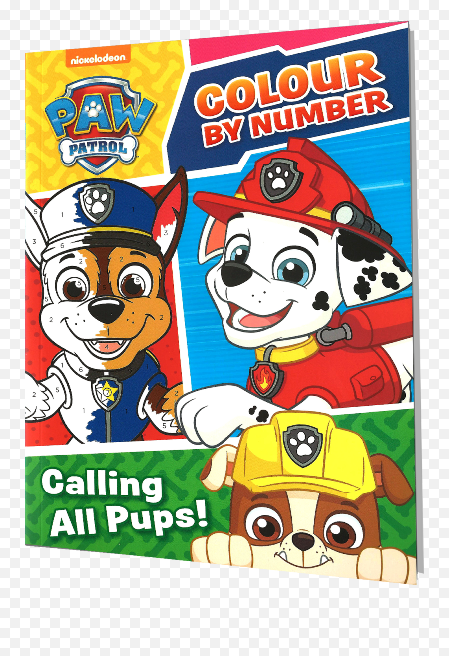 Nickelodeon Color By Number - Paw Patrol Paw Patrol Colour By Number Book Png,Paw Patrol Png
