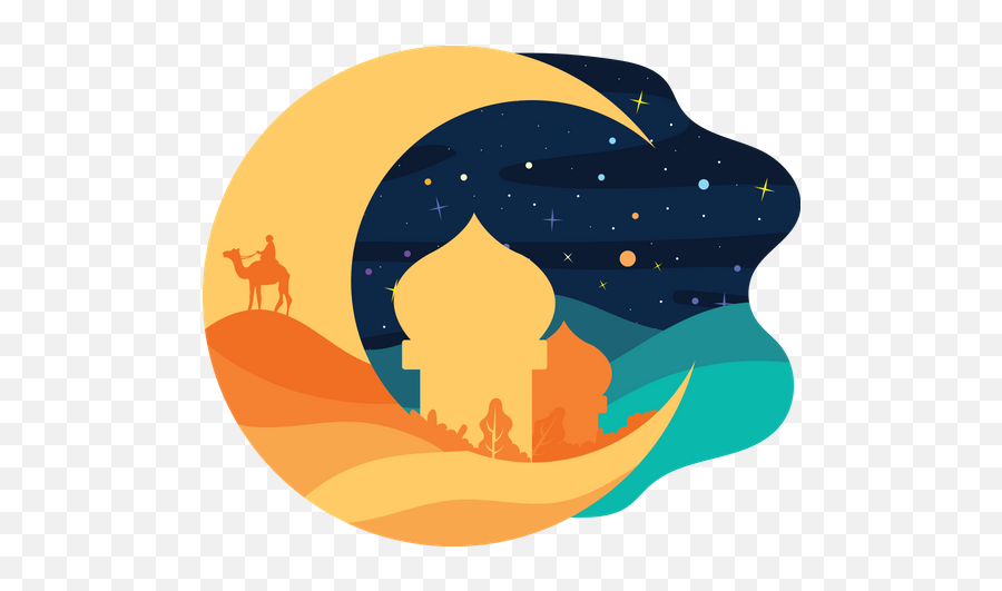 Crescent Icon - Download In Line Style Religion Png,Blue Moon Free Icon