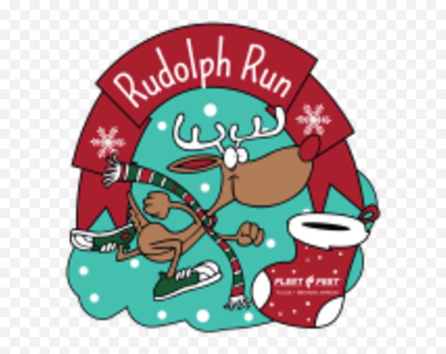 Rudolph Run - Broken Arrow Ok 1 Mile 5k Running Clip Art Png,Rudolph Png