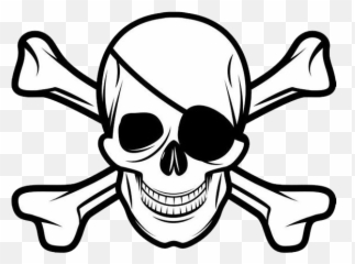 Jolly Roger Png Hd - Pirate Skull And Cross Bones,Jolly Roger Png