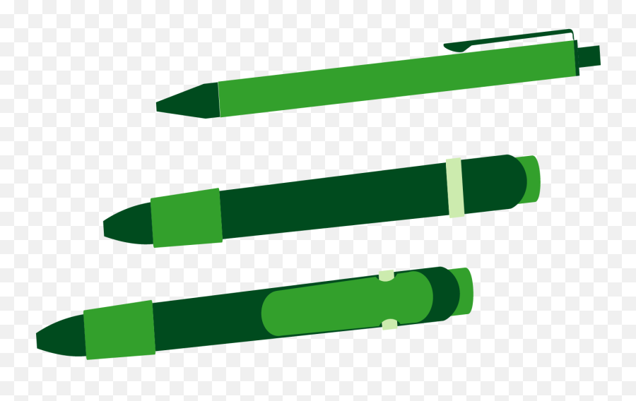 Pen Clipart Green Transparent Free For - Green Pens Clipart Png,Pen Transparent Background