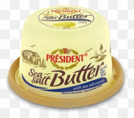 President Sea Salt Butter Président Cheese - President Salted Butter France Png,Butter Transparent