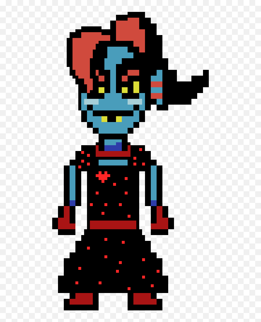 Party Undyne - Undyne Pixelated Png,Undyne Png