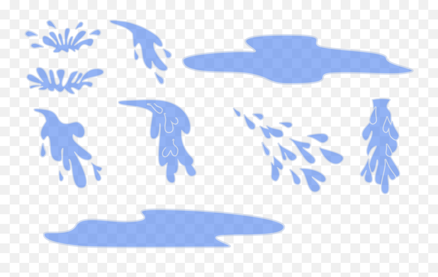 Blue Water Whales Dolphins And - Picsart Water Spray Png,Water Puddle Png