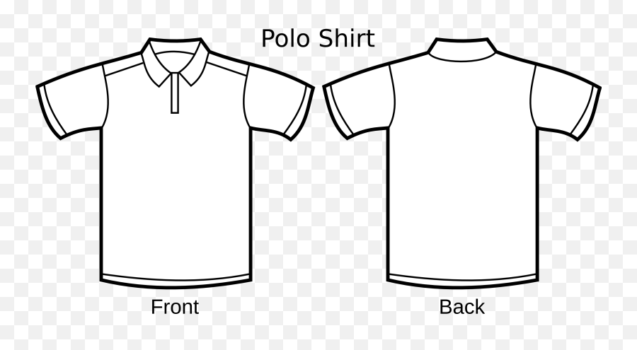 Collar T Shirt Template Png - Golf Shirt Template Png,Black T Shirt Template Png
