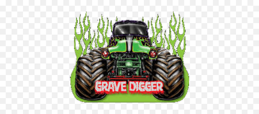Grave Digger Monster Truck Wall Clock - Grave Digger Monster Truck Sticker Png,Monster Truck Png