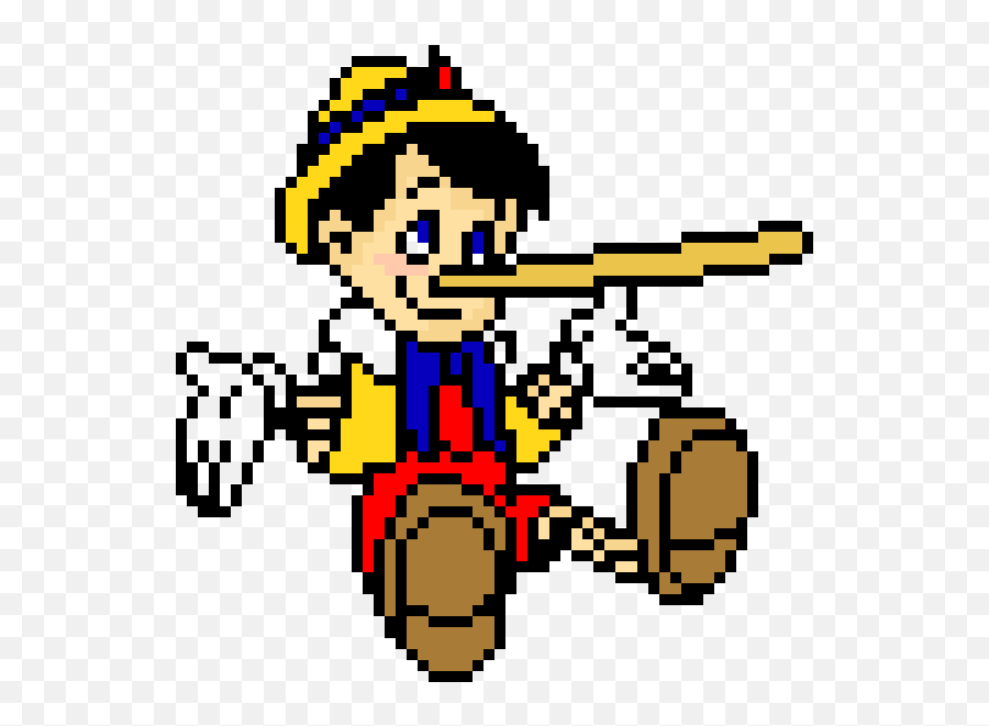 Pinocchio Pixel Art Maker - Disney Cross Stitch Patterns Png,Pinocchio Png