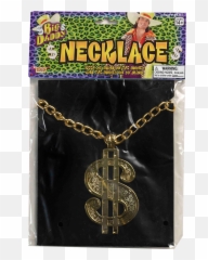 Gold Dollar Sign Medallion - Chain png