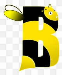 Bee Letter Alphabet School Transparent Png Images Clipart - With