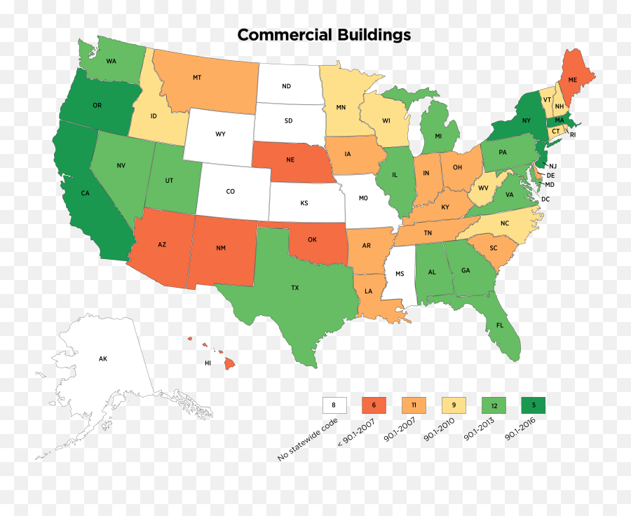 Status Of State Energy Code Adoption Building Codes - Architectural And Engineering Managers Salary Png,United States Map Transparent Background